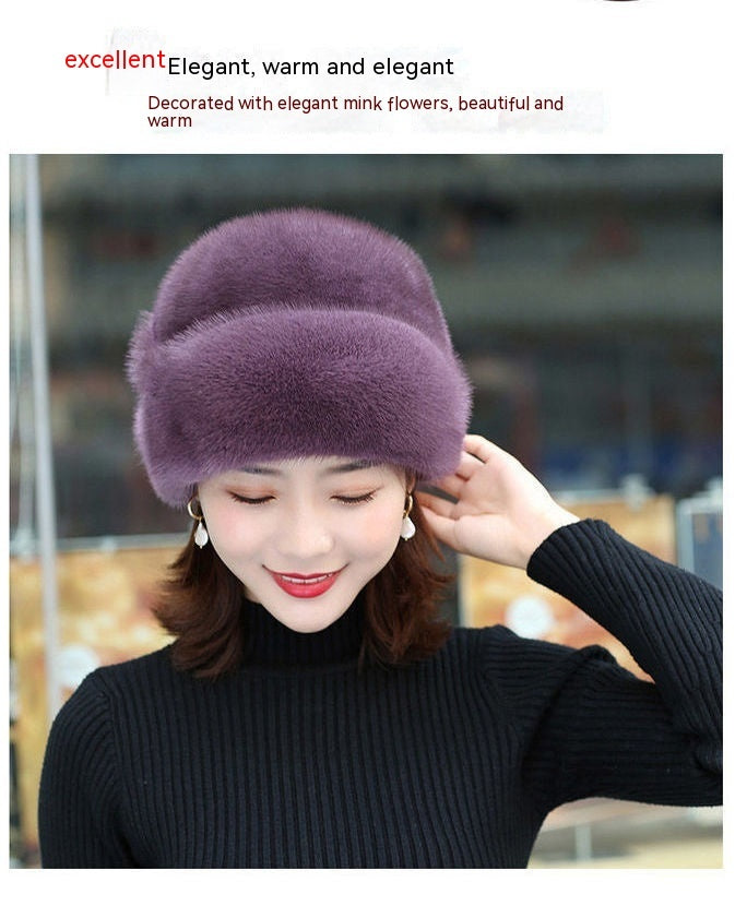 Fur Hat Female Winter Artificial Mink Hair Top Hat